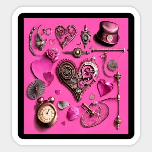 Steampunk Valentine Sticker